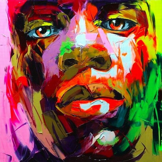 Francoise Nielly Portrait Palette Painting Expression Face102 - Click Image to Close